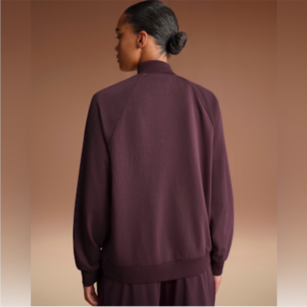 NWOT Skims x Nike Matte Tricot Track Jacket - Currant - Picture 3 of 4